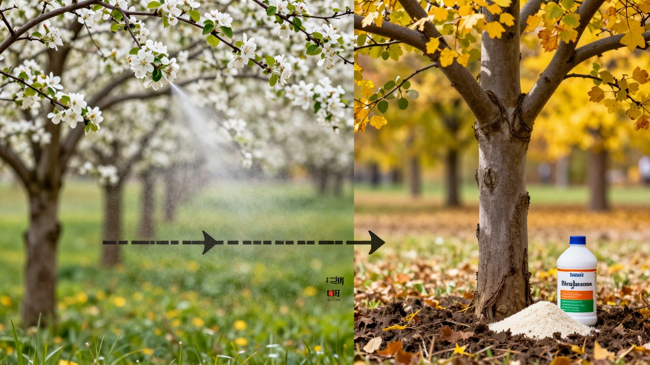 Подкормка яблони бором во время цветения и калием осенью